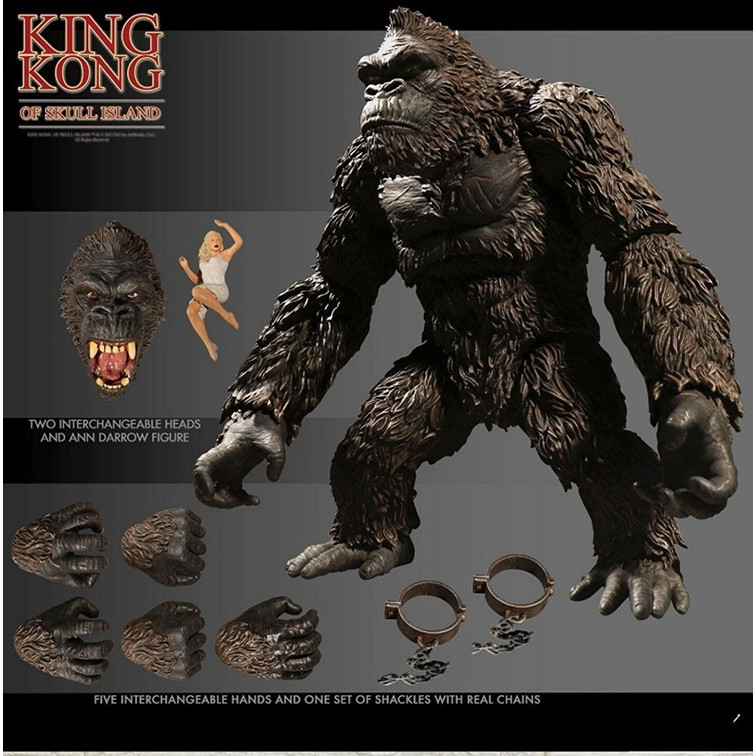 MEZCO Skull Island King Kong Gorilla Godzilla PVC Spiderman Action Figures Figure Collection Model K