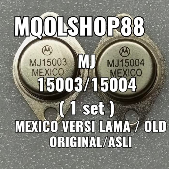 TRANSISTOR JENGKOL MJ15003/15004 MJ 15003 15004 MEXICO ORIGINAL ASL