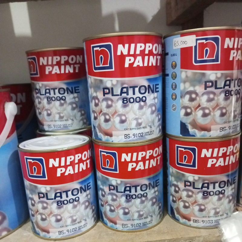 

cat minyak/cat kayu dan besi 1 kg platone 8000 nippon paint(bersihnya 0.85l)CO