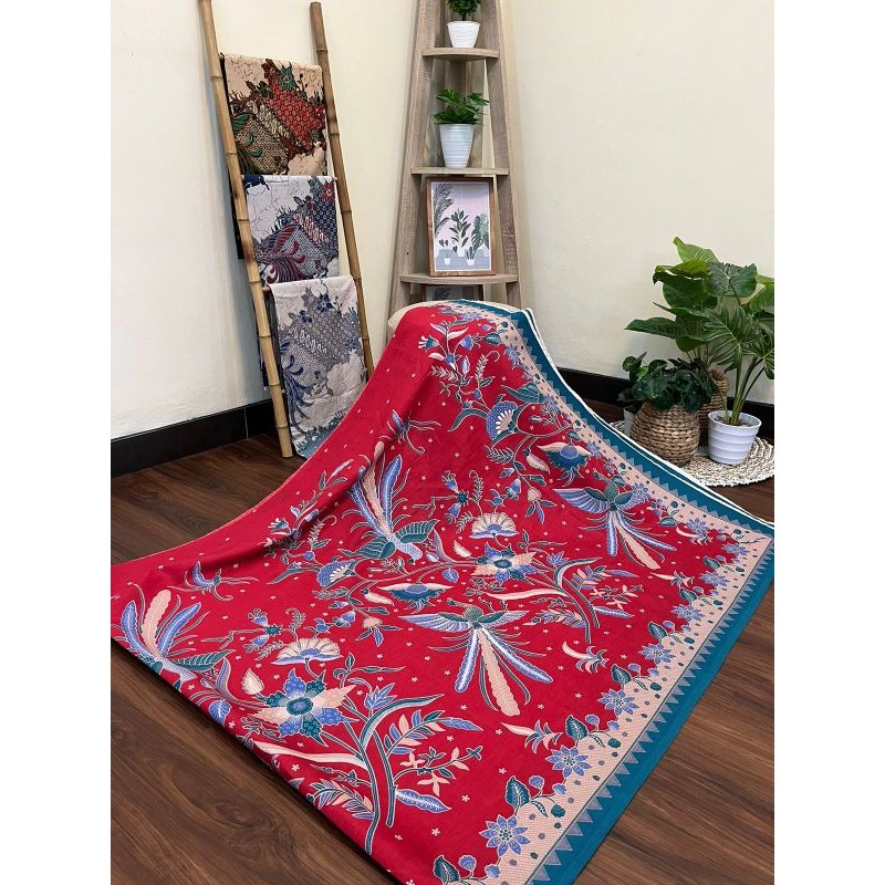 kain batik katun premium motif merak ngibing