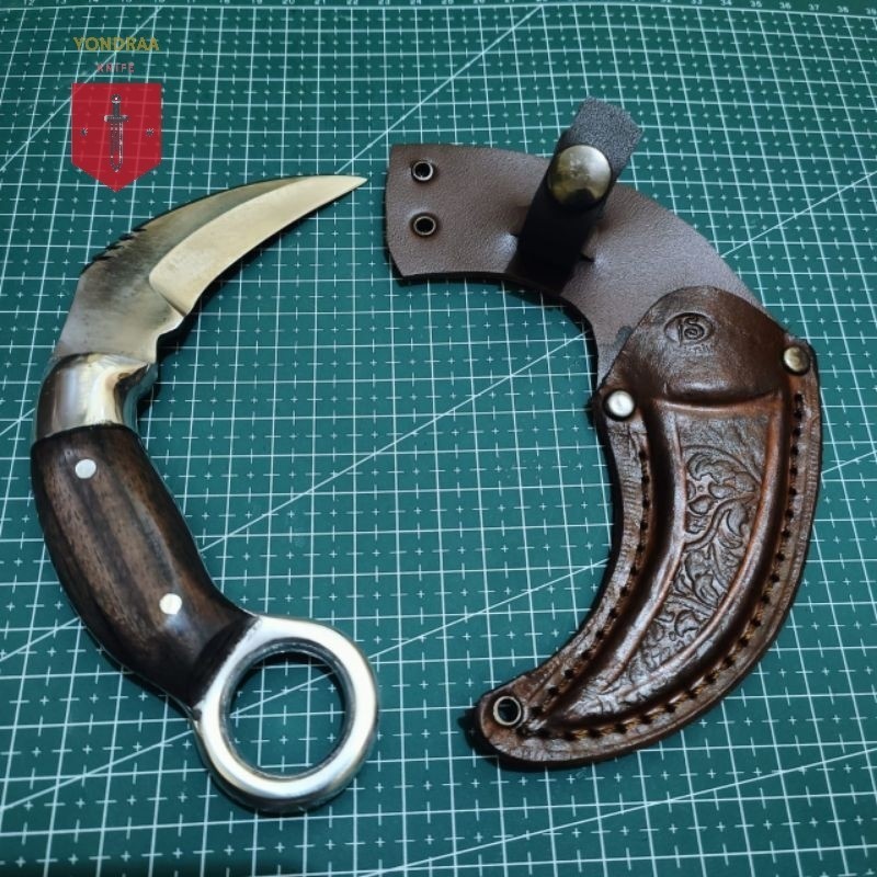 Karambit minang dural sarung kulit