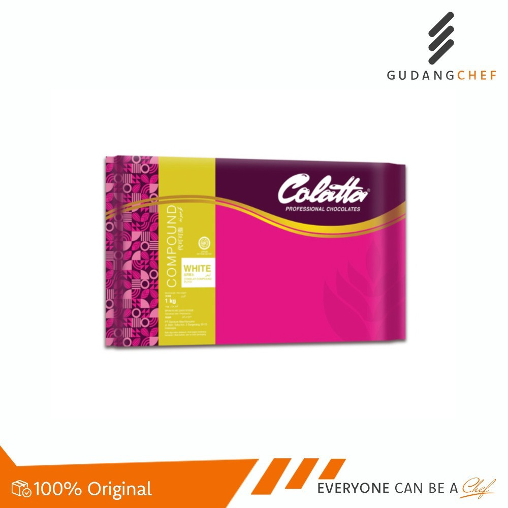

New Colatta Professional Chocolates White Compound 200gr & 1 Kg - Cokelat Putih Ideal untuk Topping & Dessert Terlaris