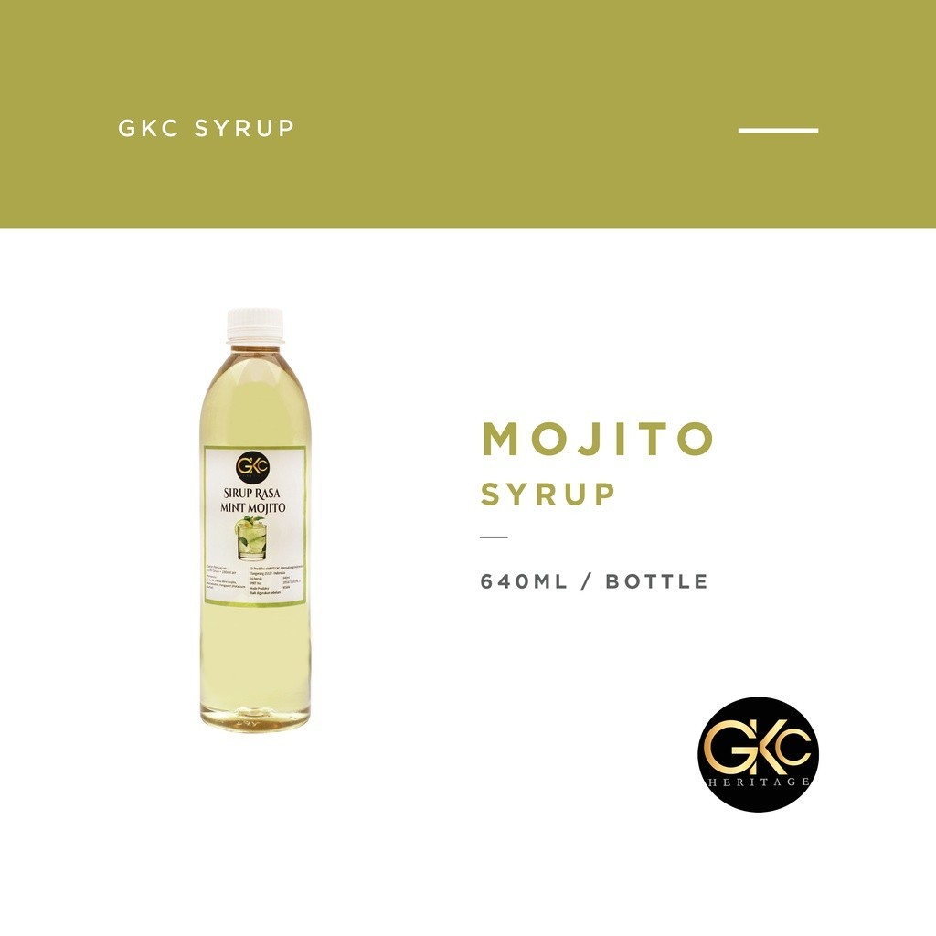 

GKC Heritage Sirup Cair Konsentrat Minuman Mint Mojito HALAL 640 mL Syrup