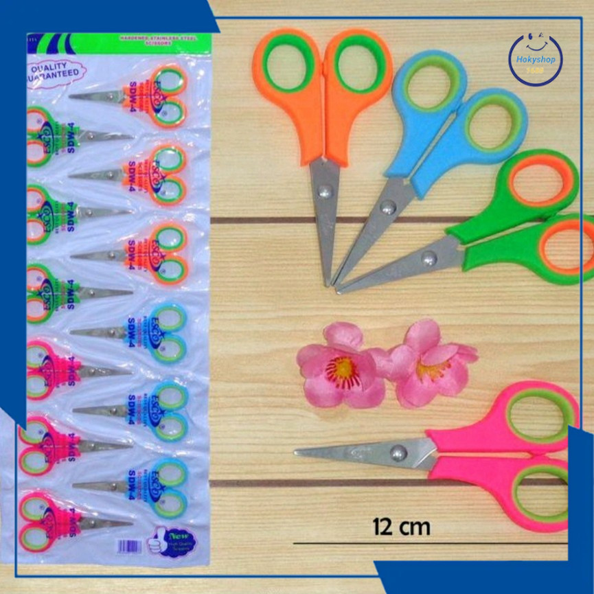 

HKS PAKET 5PCS DAN 1PCS gunting KECIL 12CM warna, pemotong, alat potong, gunting warna