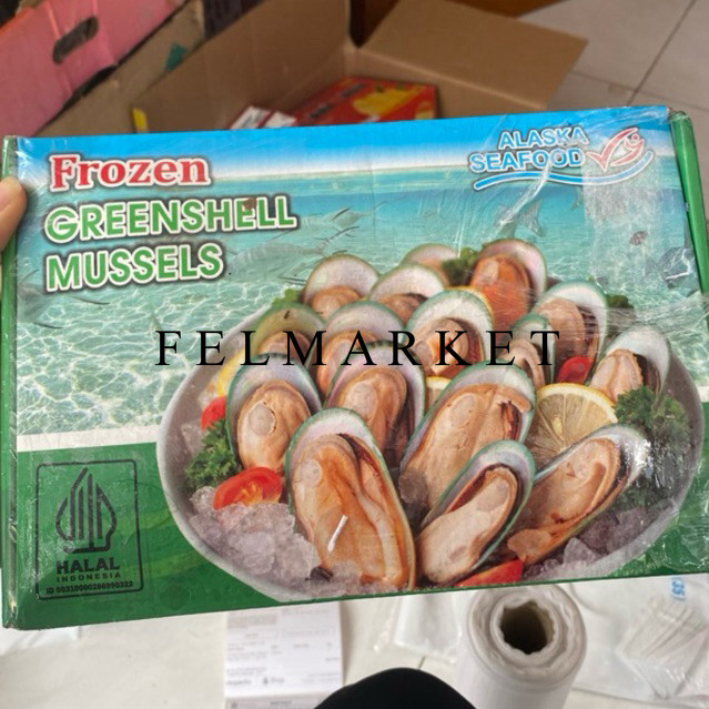 

Greenshell Mussels New zealand Frozen / Kerang Hijau Frozen Import / 1 Kg