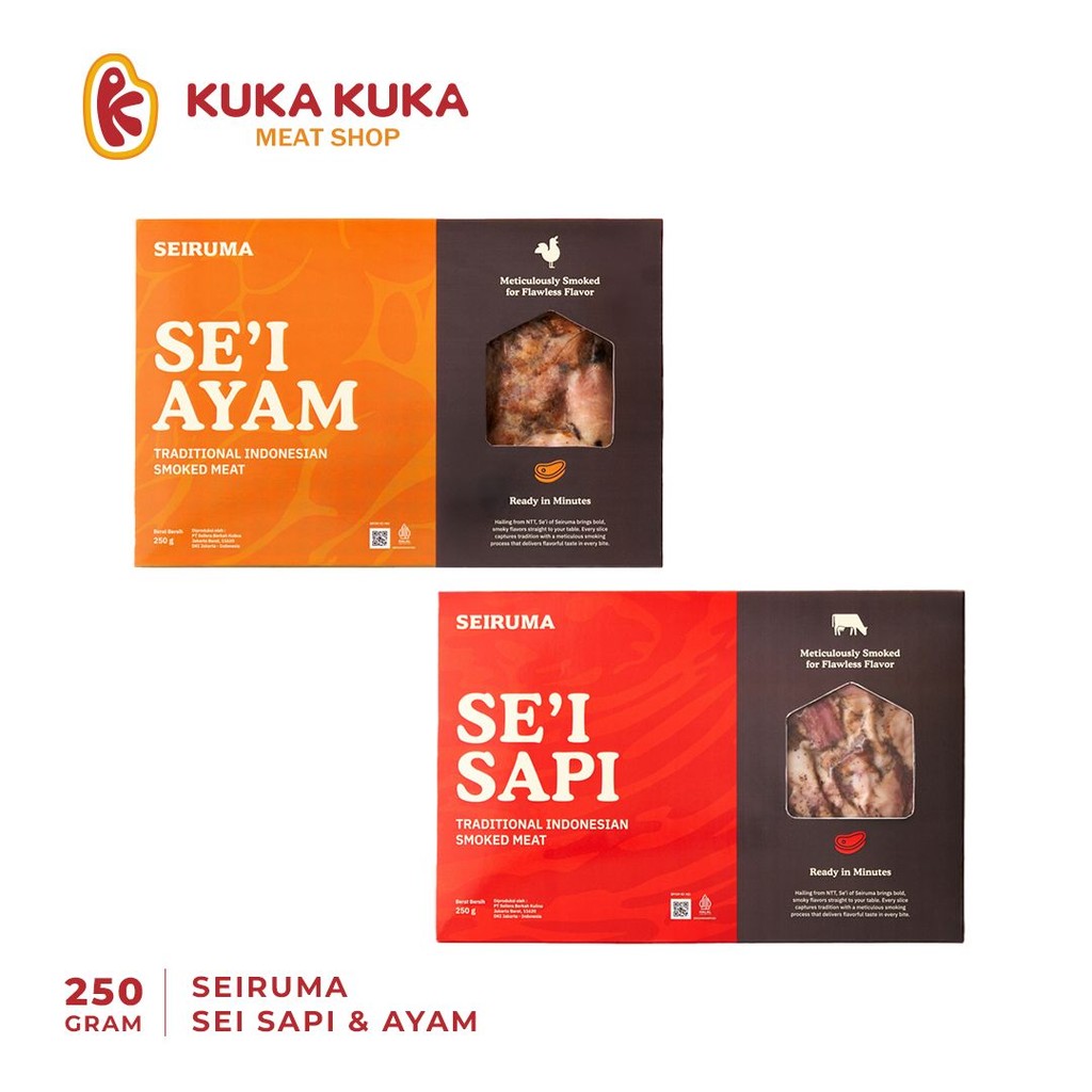 

Sei Ruma - Sei Sapi 250gr dan Sei Ayam 250gr Lezat, Frozen Food Siap Saji