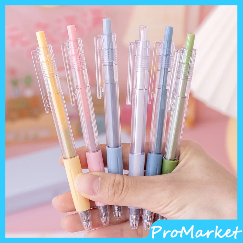 

Pulpen Cetekan Transparant Polos Pena Gel 0.5mm Tinta Hitam Alat Tulis Sekolah Kantor Pen Warna Warni Bolpoint Polos Murah
