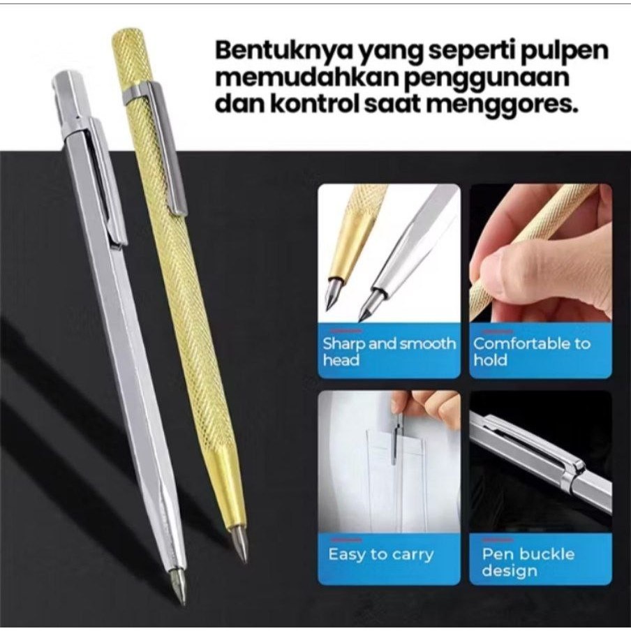 

Glass Marker Pen / Pena Pemotong Keramik Kaca Pen Scribe Alat Penanda Pengukur Granit Premium ORIGINAL | MC