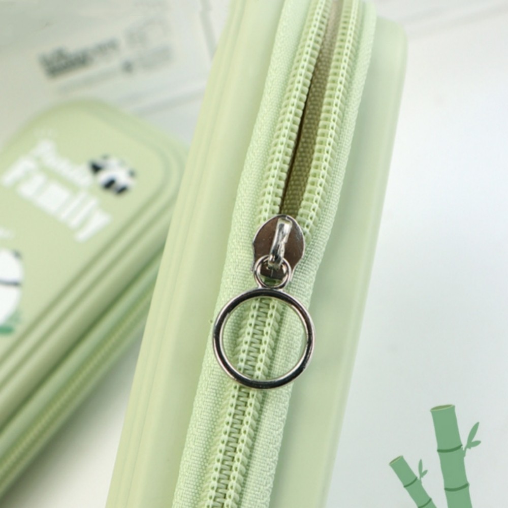 

Cartoon cute Panda pencil case Plastic hard shell stationery box Student school supplies storage box with pen holder pen bag