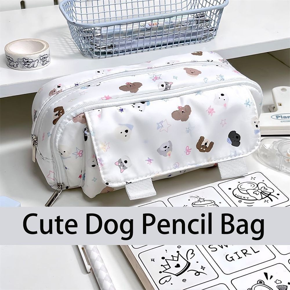 

Special Design Capybara Dog Cat Pencil Case Canvas Multi-functional Pen Bag Large Capacity Stationery Storage Pouch Student Gift