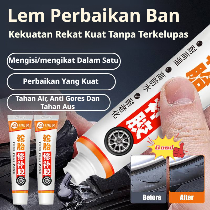 

❤Tire Glue Repair/Lem Perbaikan Ban / Lem Perbaikan Goresan Samping Ban Mobil Untuk Mengisi Retakan Dan Retakan Lem Perbaikan
