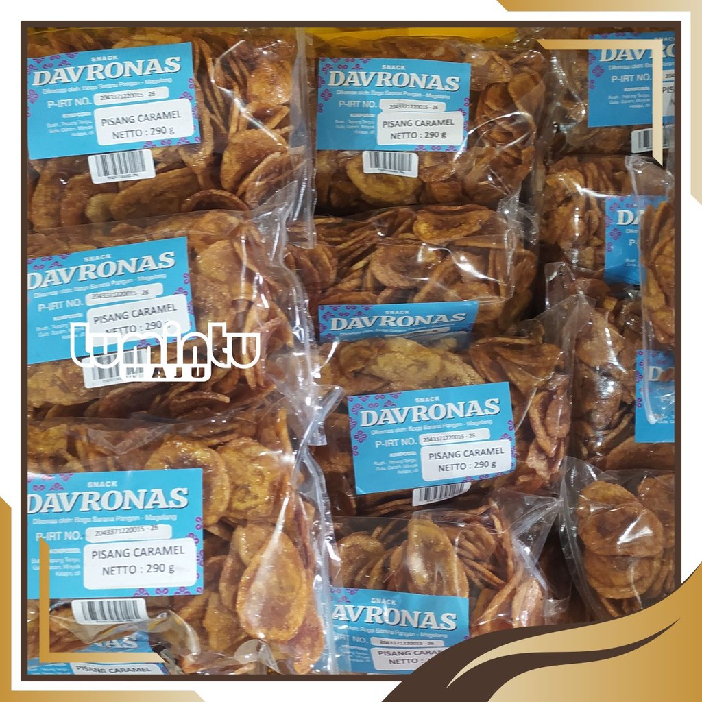 

KERIPIK PISANG KARAMEL 290GR DAVRONAS / camilan, snack dan oleh-oleh khas Magelang