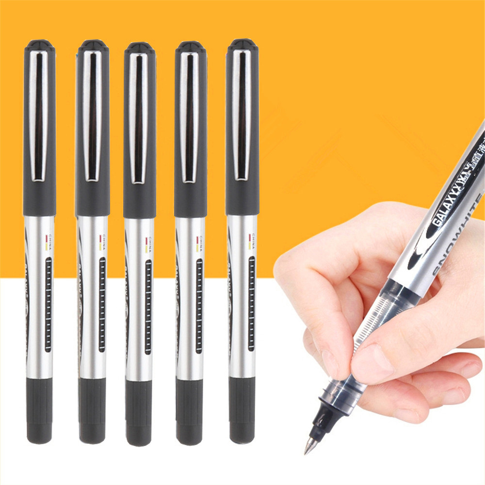 

High Quality 155 Black Blue Red Colour Big Capacity Ink Gel Pen Student School Office Stationery Fine Roller Ball Pens New