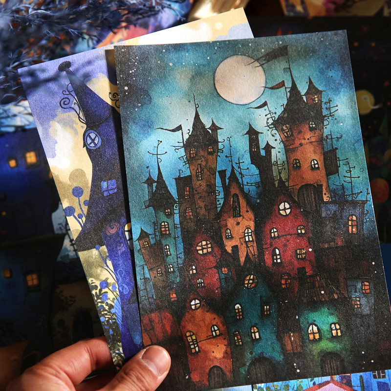 

15pcs Vintage Fairy Tale World paper Scrapbook Materials DIY Photo Album Collage Journalling Creative Stationery Material paper