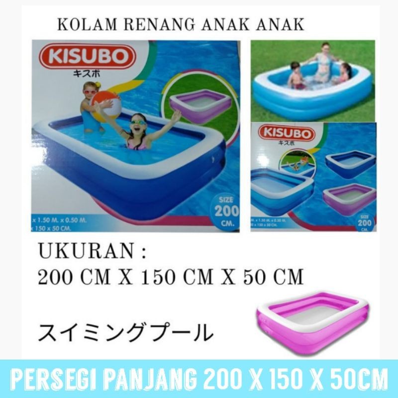 Kolam renang anak kisubo 2meter x 1.5 meter x 50cm