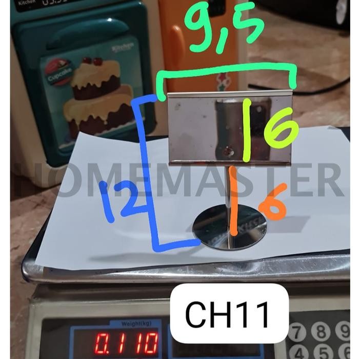 

HomeMaster Menu Card Holder Stainless Steel CH - Penjepit Kartu Elegan & Multifungsi untuk Meja Restoran - Desain Minimalis & Berkualitas Tinggi - 11 Cm