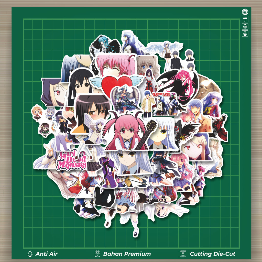 

HOT 50 PCS STIKER Sticker Anime Angel Beats! (Enjeru Bītsu!) Stiker Fashion Cars Decal Dingin Kartu Album Custom Vinyl Anti Air- Sticker Aesthetic Buku Journal Koper Casing HP Tablet Laptop Helm Motor Botol Minum