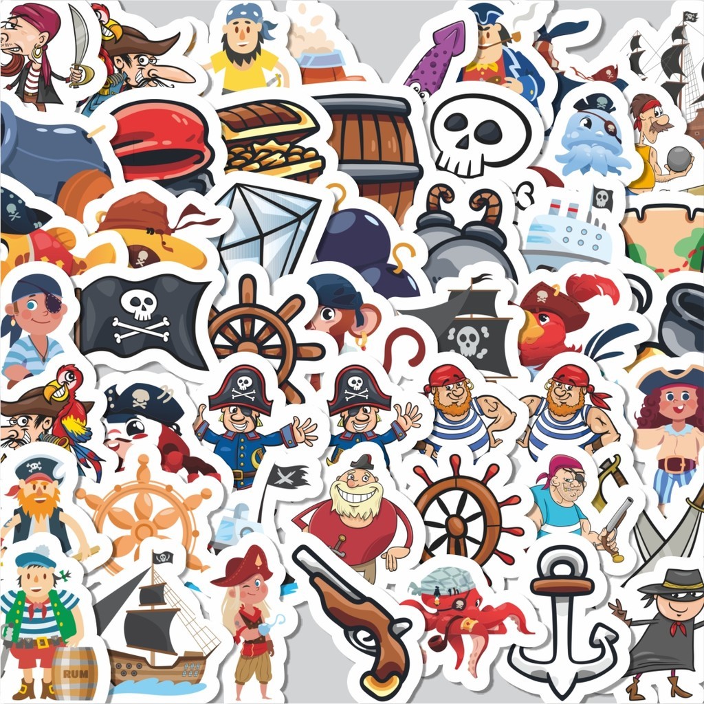 

Stiker Cutting Pack Stiker Kartun Bajak Laut Isi 100Pcs Series Aesthetic Lucu Keren Untuk Koper Bahan Vynil