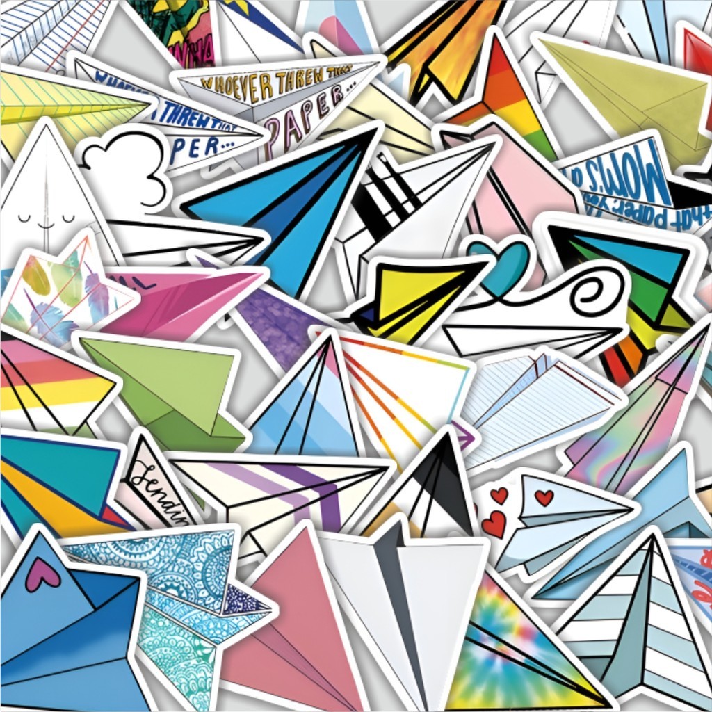 

Stiker Cutting Pack Stiker Kerajinan Pesawat Isi 100Pcs Series Aesthetic Lucu Keren Untuk Koper Bahan Vynil