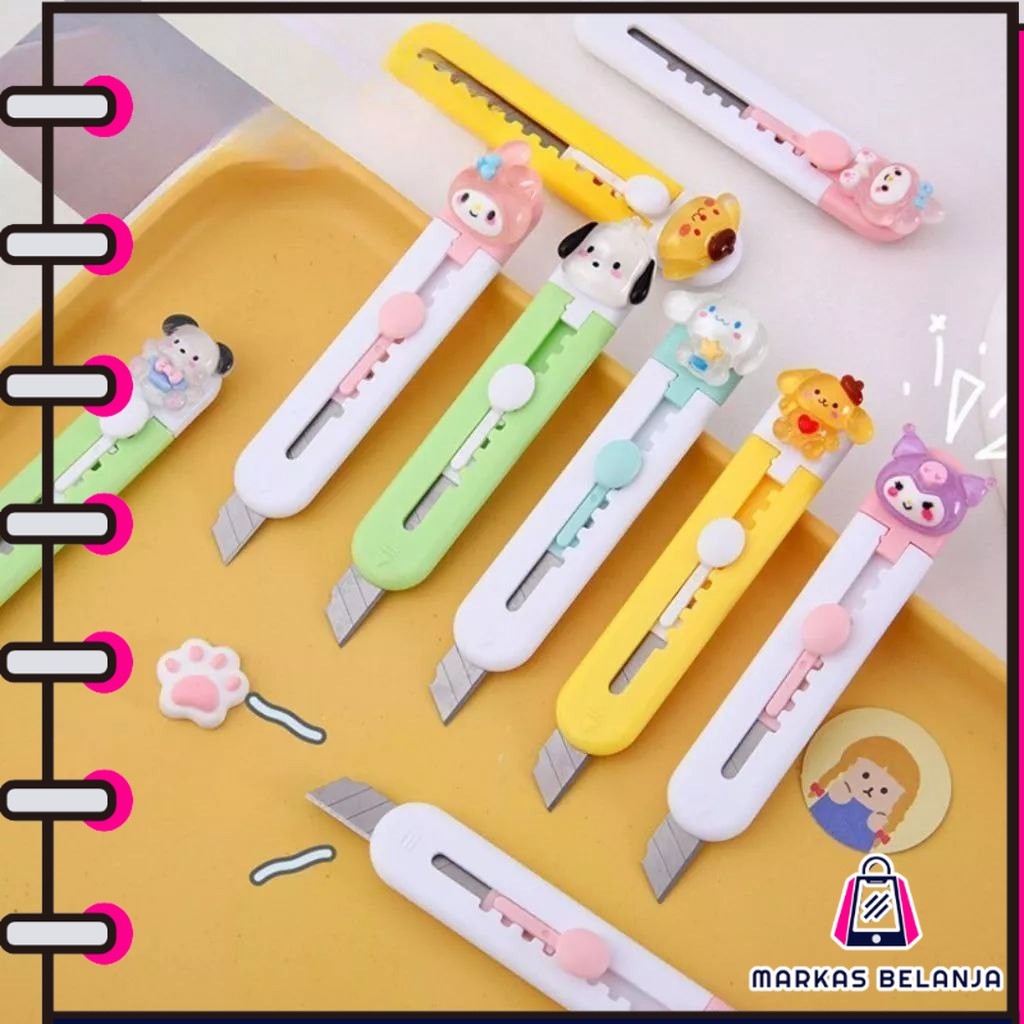 

MARKAS HL0682 Cutter Mini Karakter Cutter Mini Travelling Pisau Cutter Silet Lucu Y1875