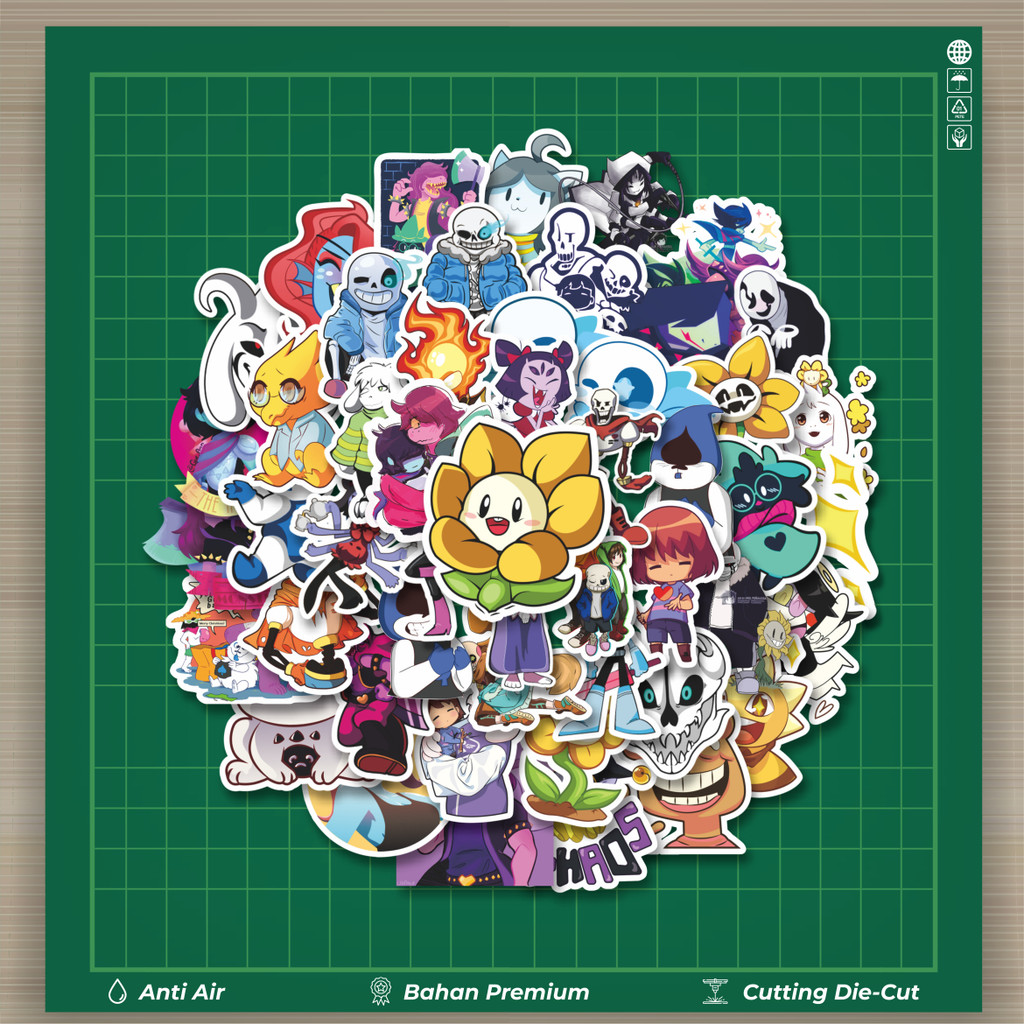 

HOT 50 PCS STIKER Stiker Kartun Undertale and Deltarune Stiker Fashion Cars Decal Dingin Kartu Album Custom Vinyl Anti Air- Sticker Aesthetic Buku Journal Koper Casing HP Tablet Laptop Helm Motor Botol Minum
