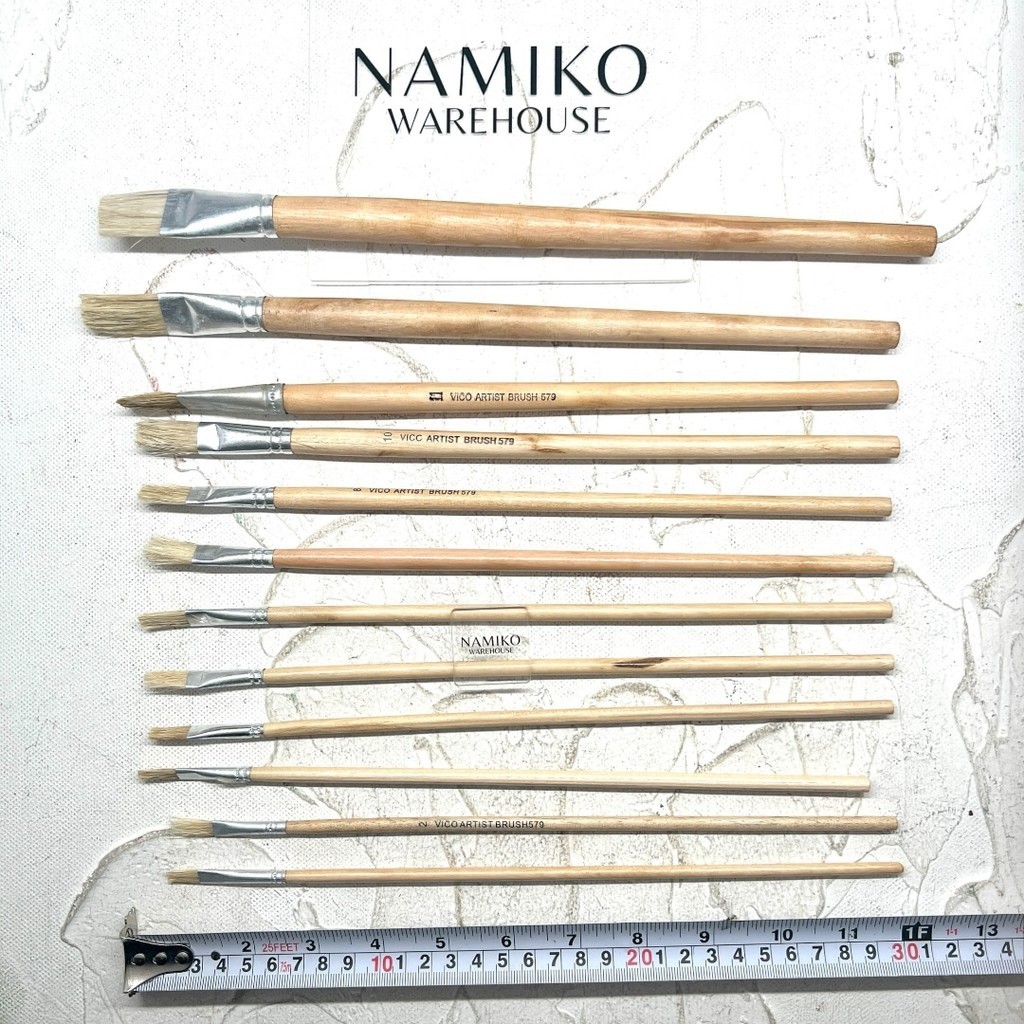 

GROSIR 12 pcs Kuas Lukis Cat Air Minyak 1 - 14 inch NAMIKO WAREHOUSE