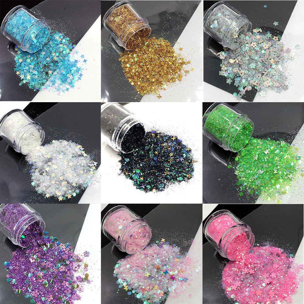 

10ml/Box Glitter Epoxy Resin Fillings Mix Colorful Glitter Sequins Materials for DIY Epoxy Resin Mold Crafts Nail Art Fillers