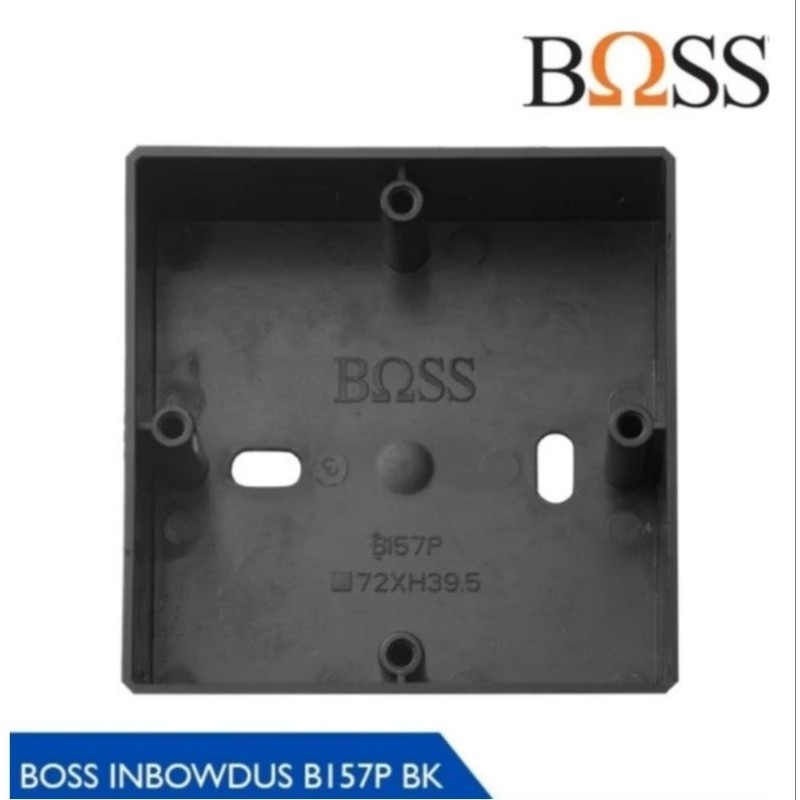 New Boss B157P MK Kotak Inbow Dus Plastik Hitam/PutihPremium