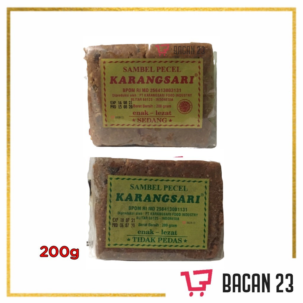 

H FJM-02 Sambal Pecel Karangsari (200gr) - (Tidak Pedas - Sedang - Pedas) / Bacan 23 - Bacan23 ___