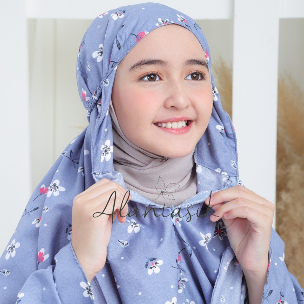 Mukena Anak Mukeno Bocah Perempuan 2In1 Virl Mukenah Muqena Cewek Kids Atasan Bawahan Muslim Bisa Co
