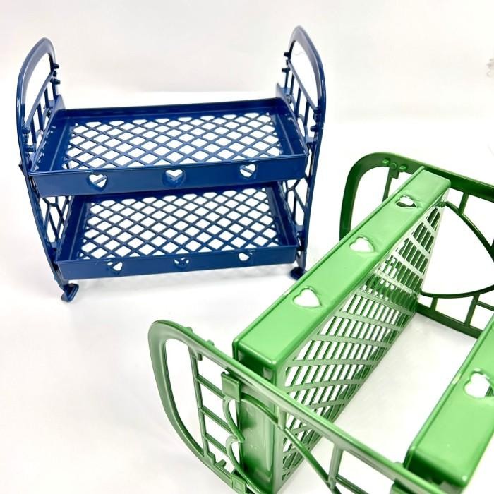 

Rak Mini Meja 2 Susun Tingkat Kecil Kerja Kantor Stasionery kosmetik Cosmetic