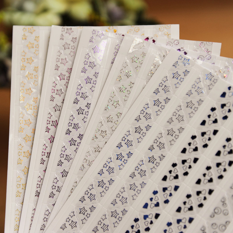 

390 Pcs/Lot 5 Sheets DIY Bronzing Transparent Corner Paper Stickers For Photo Album Frame Decoration Scrapbooking Set Wholesale