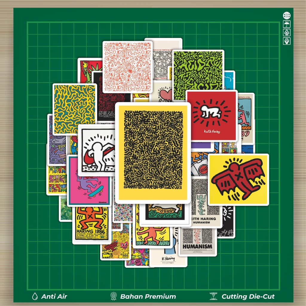 

HOT 50 PCS STIKER Stiker Lukisan Keith Haring Stiker Fashion Cars Decal Dingin Kartu Album Custom Vinyl Anti Air- Sticker Aesthetic Buku Journal Koper Casing HP Tablet Laptop Helm Motor Botol Minum
