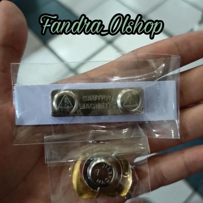 

PAKET HEMAT Name Tag + Pin Korpri Peniti/ Magnet. Kualitas Terbaik - PENITI