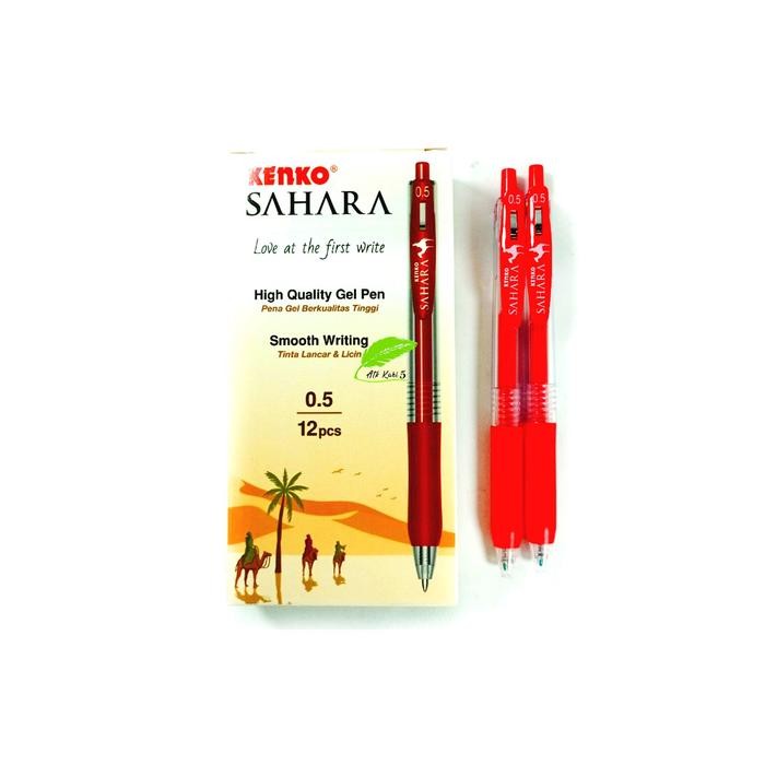 

KENKO Gel Pen Sahara Pulpen Gel - Per Lusin - Merah