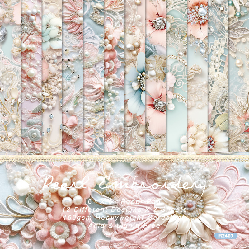 

Panalisacraft 24 sheets 6"X6" Pink Lace Flower Scrapbook paper Scrapbooking patterned paper pack DIY craft Background paper