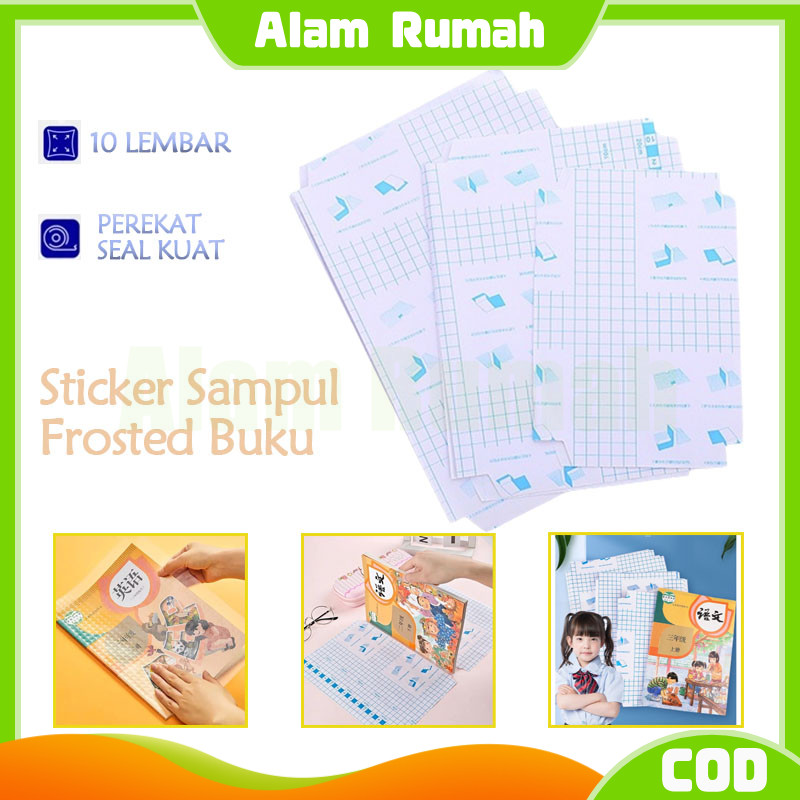 

Stiker Sampul Buku 10 Lembar /Sampul Buku Stiker/Self -Adhesive Book Cover Waterproof/Sampul Plastik Sampul Buku /Sampul Buku Tulis