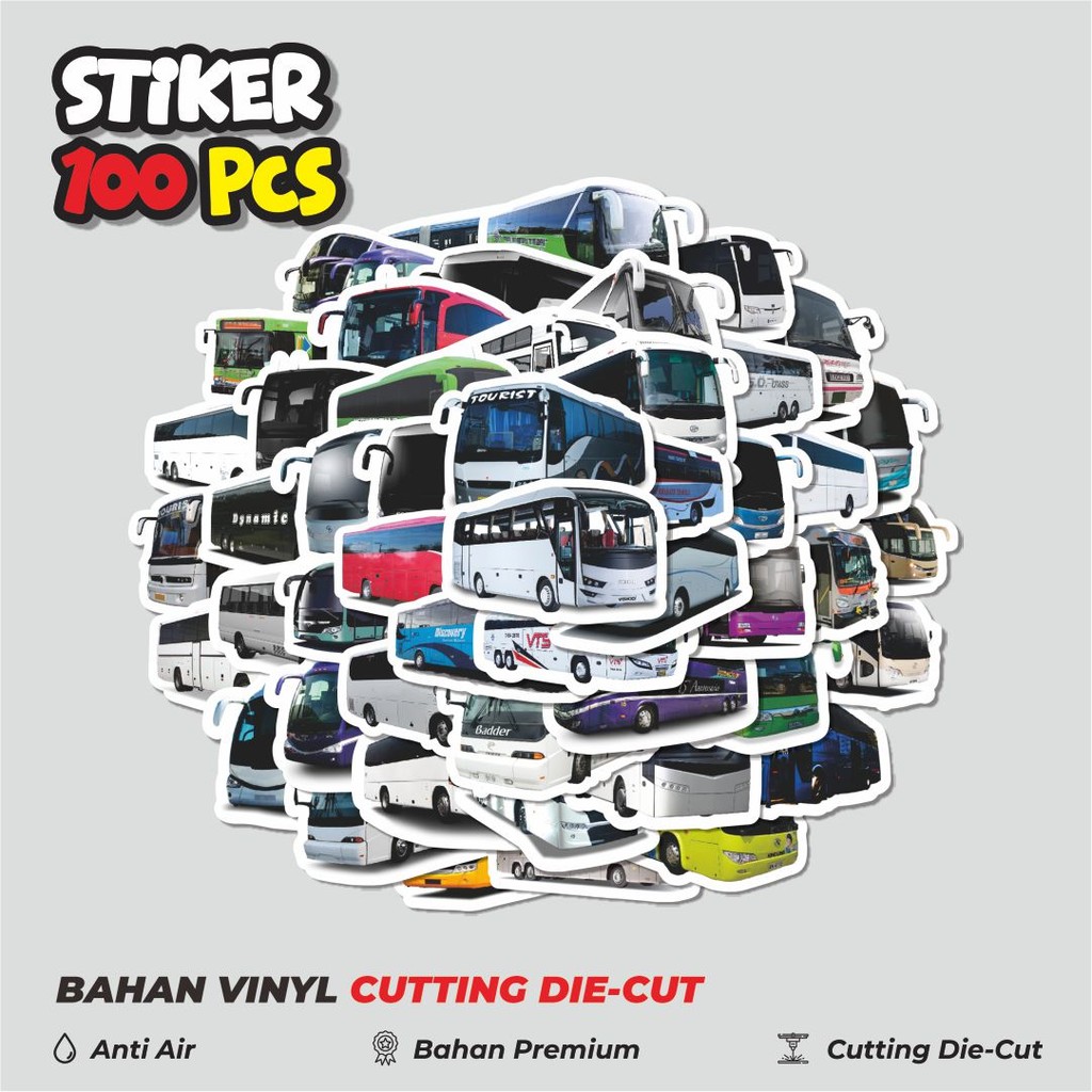 

Terbaru! 50 pcs Stiker Tour Bus Dekorasi Lucu Kreatif untuk Notebook, Skateboard, HP