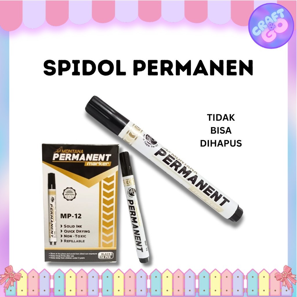 

Spidol Permanen (Tidak bisa hapus)