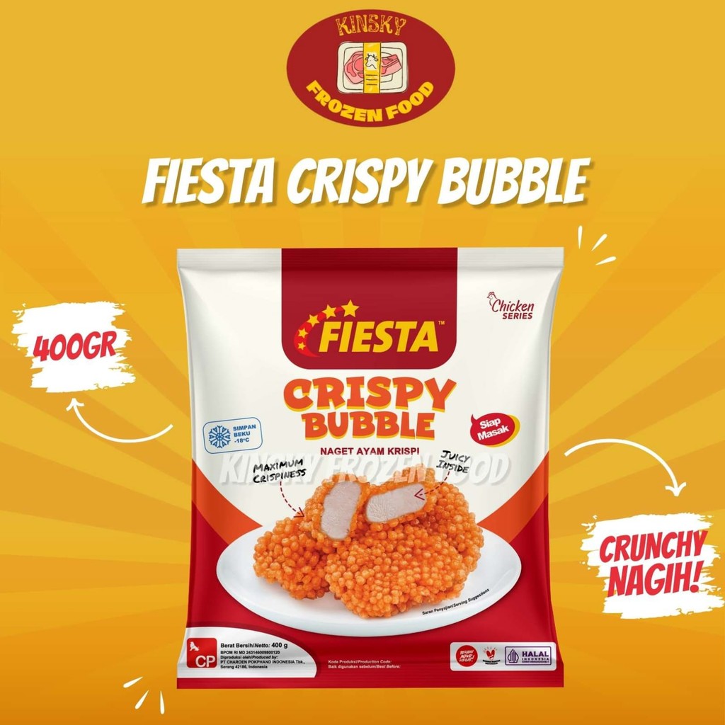 

FIESTA CRISPY BUBBLE NUGGET 400GR/FIESTA CRISPY BUBBLE NUGGET 400 GR
