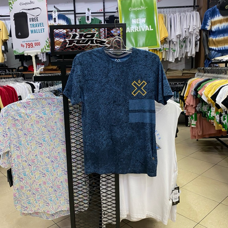 Kaos Volcom MCT Ziel Short Sleeve Tee Indigo Ridhe Original