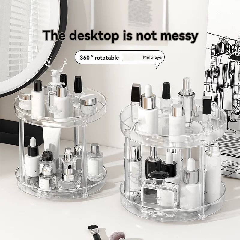 

1Pc/Kitchen Rotatable Storage Rack Spice Rack Condiment Bottle Cabinet Desktop Countertop Cosmetics Storage Rack Tray