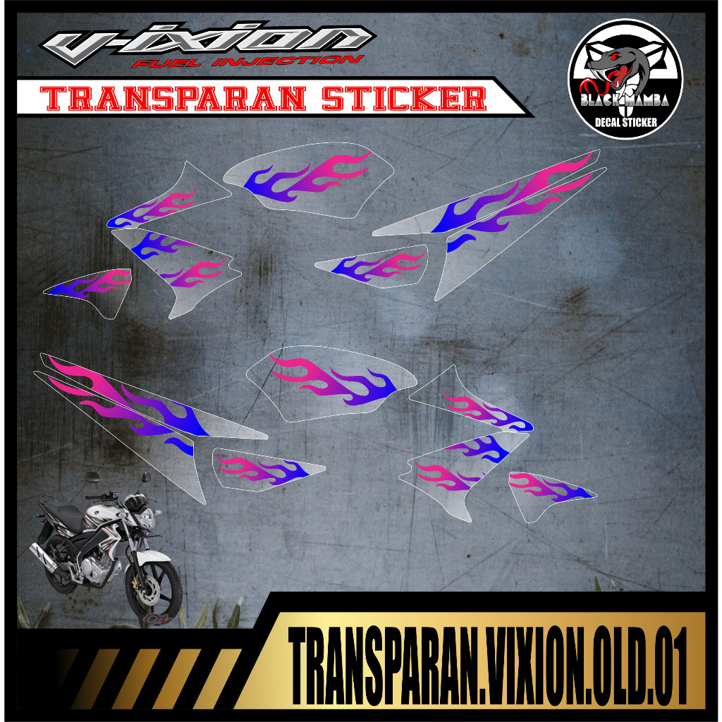 STRIPING TRANSPARAN VIXION OLD VARIASI TRANSPARAN VIXION OLD CODE 01