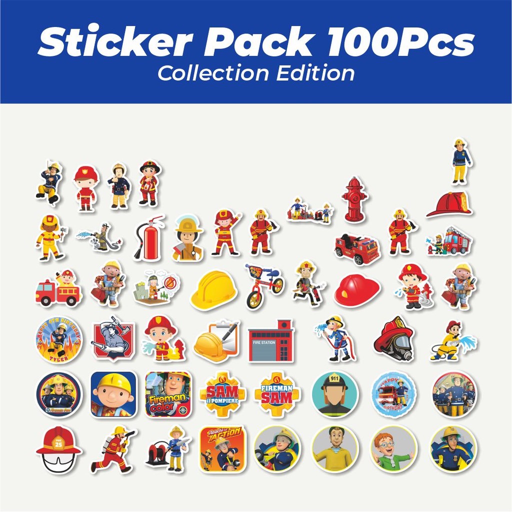 

Hot Stiker Fireman Sam Series [Seri Pemadam Kebakaran] Lucu Anti Air Stikers Berperekat Waterproof Sticker Decal Buat Motor Helm Buku Journal Koper Casing HP Laptop Botol Minum