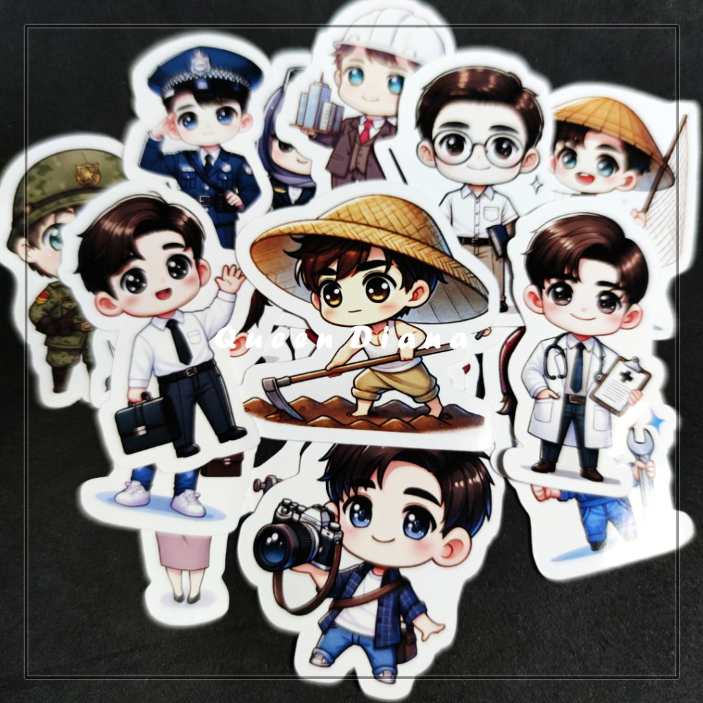 

Stiker Gambar Macam-macam Pekerjaan Untuk Pengenalan Dan Belajar Isi 16 Pcs Super Cute