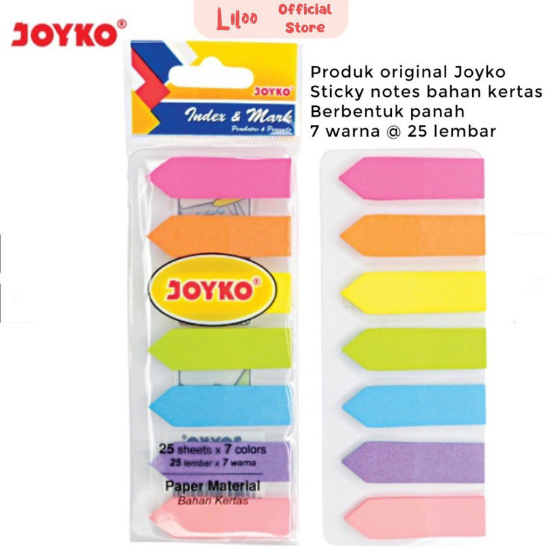 

Sticky Notes Kertas Flashee Penanda Panah Sticky Notes Pembatas Joyko Index Mark Panah