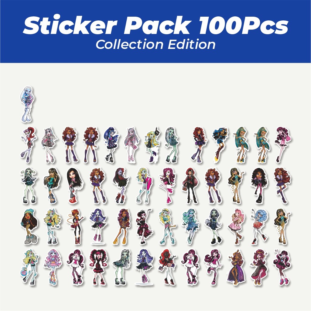 

Hot Stiker Monster High Series 2 Lucu Anti Air Stikers Berperekat Waterproof Sticker Decal Buat Motor Helm Buku Journal Koper Casing HP Laptop Botol Minum