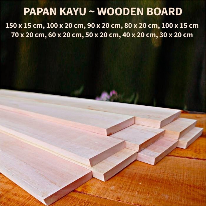 

Kayu Papan kayu 60x20x1,5cm Wooden cutting board talenan kayu nampan - 30 x 20 cm, Dihaluskan