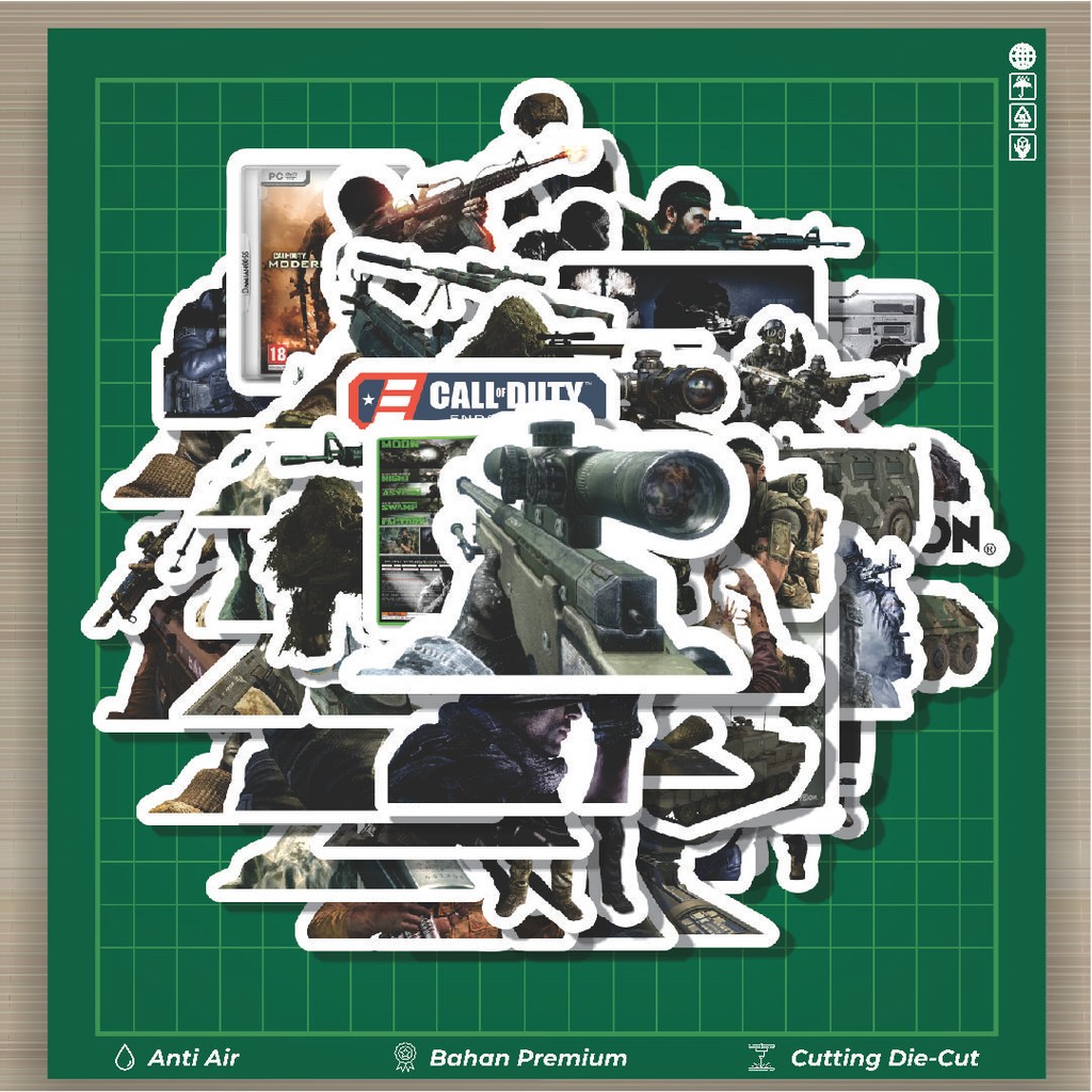 

HOT 50 PCS STIKER Stiker Call Of Duty Series Game 4 Stiker Fashion Cars Decal Dingin Kartu Album Custom Vinyl Anti Air- Sticker Aesthetic Buku Journal Koper Casing HP Tablet Laptop Helm Motor Botol Minum