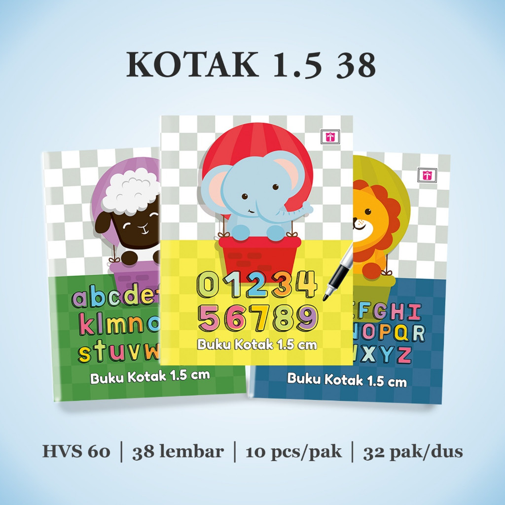 

Tiara /kiky buku kotak besar 1.5CM dan 2cm 38lbr